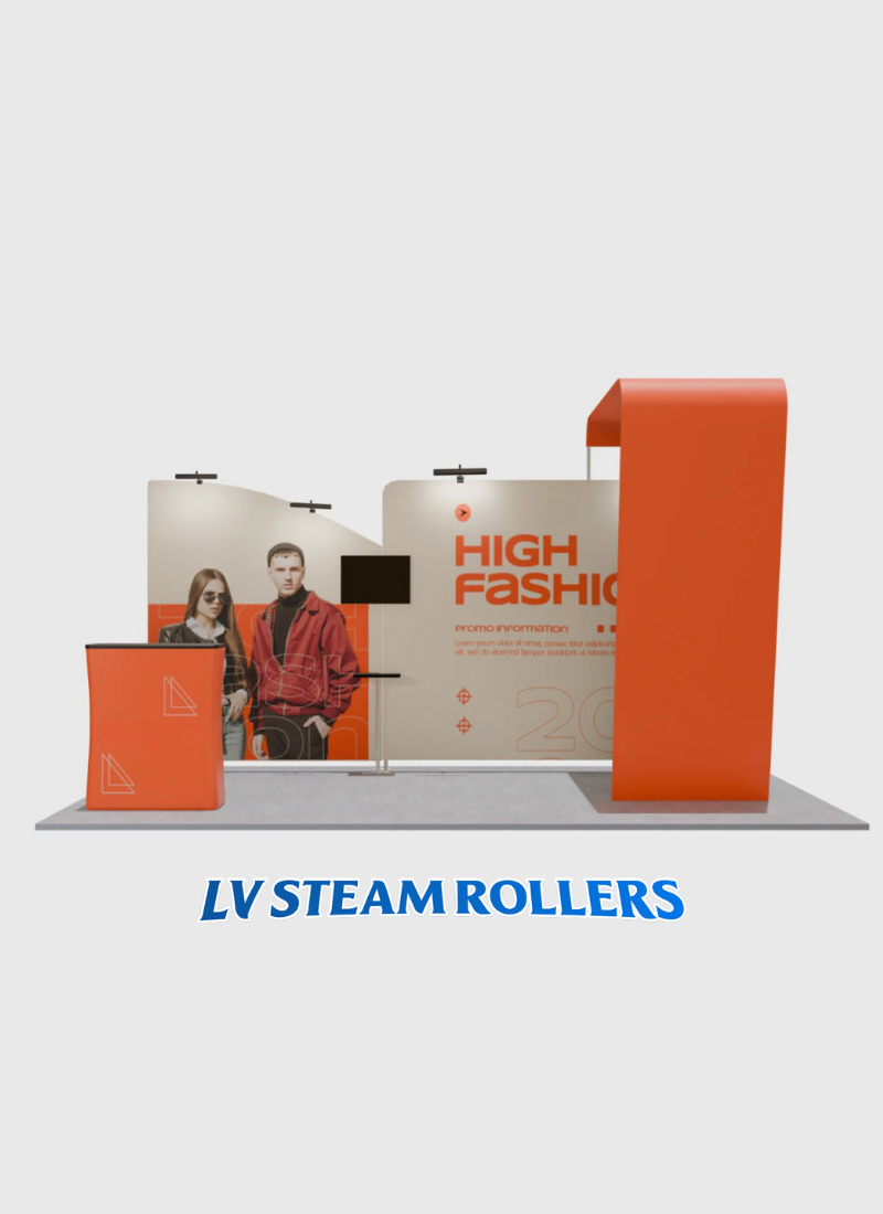 10 x 20 Straight Backdrop with Arch Exhibition Kit